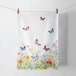 Ambiente Butterflies in field white konyharuha 50x70cm