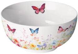 Ambiente Butterflies in field white porcelán tál