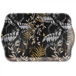 Ambiente Luxury Leaves műanyag kis méretű tálca - 13x21cm
