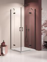 NEW TRENDY Nesta BLACK két ajtós szögletes zuhanykabin Méret: K-3774 110x110x200