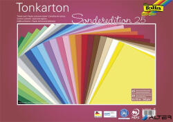 FOLIA Dekorkarton, 2 oldalas, 50x70cm, 220 g, 25 lap, FOLIA, vegyes színek (61222599) - alter