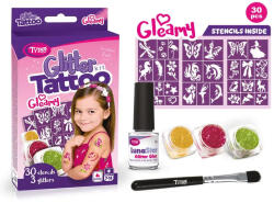 TYTOO Csillámtetoválás Gleamy szett (30 sablon, 3 csillámpor, 5 ml ragasztó, ecset) (VZM-KQPXX1800460) - officetrade