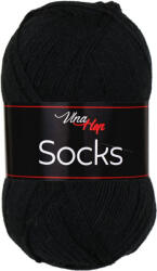  Vlna-Hep SOCKS 4 szálas zoknifonal, 100g - Fekete 6001
