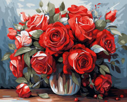 Alkotásutca Virágos romantika - Számfestő készlet kereten 40x50