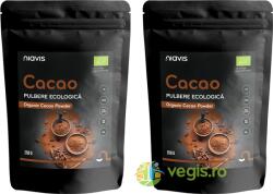 NIAVIS Pachet Cacao Pulbere Raw Ecologica/Bio 250g+250g