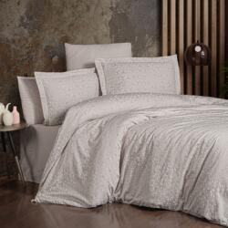 First Choice Lenjerie de pat bumbac satin de lux 6 piese, First Choice, Megan Bej cu triunghiuri Lenjerie de pat