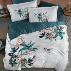 La Romano® Lenjerie pat de lux premium satin, La Romano, Nadia Tapestry cu frunze si pasari Lenjerie de pat