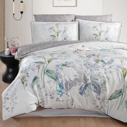 La Romano® Lenjerie pat de lux premium satin, La Romano, Tunar grey cu cale Lenjerie de pat