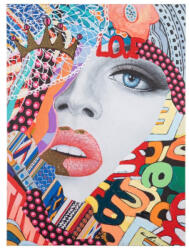 Bizzotto Tablou decorativ cu rama abstract pictat manual canvas Talent 90x3, 5x120h (0245277)
