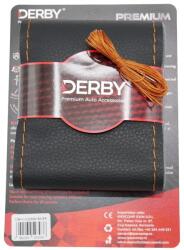 DERBY Husa volan neagra cu ac si ata 80 g, cusatura maro DERBY (13294054)