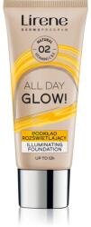 Lirene ALL DAY GLOW! machiaj lichid lucios pentru un efect de lunga durata culoare 02 Natural 30 ml