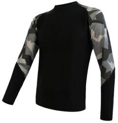 Sensor Merino Impress h. ujjú férfi funkcionális póló XXL / fekete