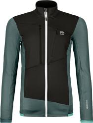 ORTOVOX Fleece Grid Jacket W női funkcionális pulóver L / fekete/szürke