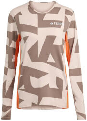 Adidas Multi Syn Ls Wa női funkcionális felső L / barna/narancssárga