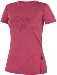 Zulu Merino 160 Short Heart női póló XL / rózsaszín