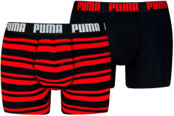 PUMA Everyday Striped Boxers 2P férfi boxer L / fekete/piros