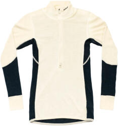 Devold Wool Mesh 190 Zip Neck Wmn női garbó L / fehér/fekete