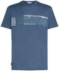 Icebreaker Men Merino 150 Tech Lite SS Tee Elevation Line férfi funkcionális póló M / kék