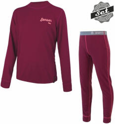 Sensor Double Face Set Logo gyerek funkcionális szett Gyerek 150 / burgundi vörös