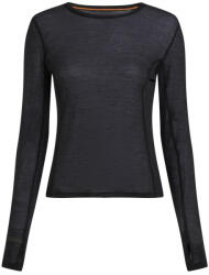 icebreaker Women Merino Blend 75 Cool-Lite Featherlight LS Crewe női póló M / fekete
