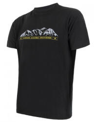 Sensor Merino Wool Active PT Mountains férfi póló XXL / fekete