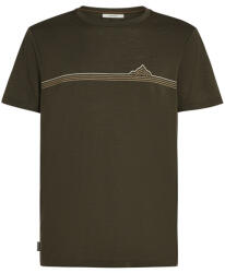 Icebreaker Men Merino 150 Tech Lite SS Tee Range Stripes férfi póló XXL / sötétbarna