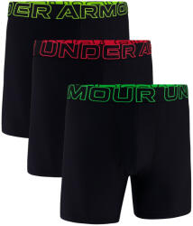 Under Armour UA Performance Tech Mesh - Solid 6in 3PK férfi boxer M / fekete/zöld