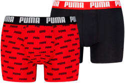 PUMA Everyday Aop Print Boxer 2P férfi boxer M / fekete/piros