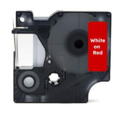 Utángyártott DYMO D1 40927 9mm x 7m fehér-piros (40927FU) - smartbyte