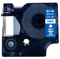 Utángyártott DYMO D1 40926 9mm x 7m fehér-kék (40926FU) - smartbyte