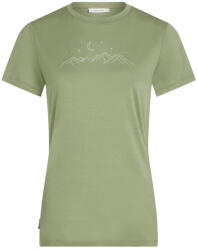 Icebreaker Women Merino 150 Tech Lite SS Tee Sparkling Stars női póló L / zöld
