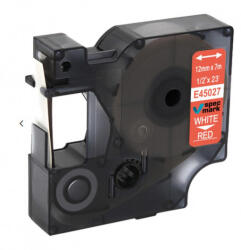 Utángyártott DYMO D1 45027 12mm x 7 m piros-fehér (45027FU) - smartbyte