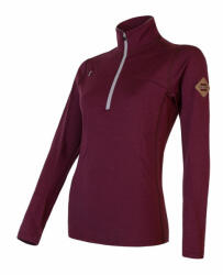 Sensor Merino Upper rövid cipzár női pulóver L / piros