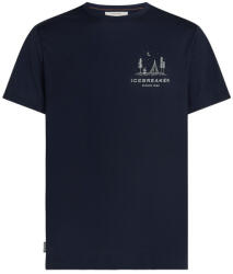 Icebreaker Men Merino 150 Tech Lite SS Tee Peaceful Pass férfi póló XL / sötétkék
