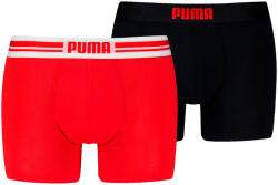 PUMA Everyday Placed Logo Boxer 2P férfi boxer L / fekete/piros