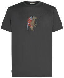 Icebreaker Men Merino 150 Tech Lite SS Tee Bear Catch férfi póló M / sötétszürke