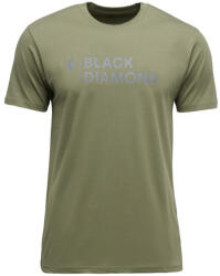 Black Diamond M Mini Stacked Ss Tee férfi póló L / zöld