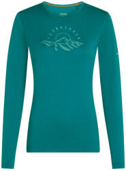 Icebreaker Women Merino 200 Oasis LS Crewe Sunrise Summit női funkcionális felső M / türkiz