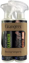 Granger's Footwear + Gear Cleaner + Footwear Repel Plus cipőtisztító szerek fekete/fehér