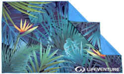 LIFEVENTURE Strandtörölköző Printed SoftFibre Trek Towel gyorsan száradó törülköző kék/zöld