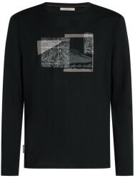 Icebreaker Men Merino 150 Tech Lite LS Tee Peak Balance férfi póló XXL / fekete