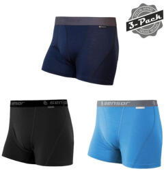 Sensor Merino Active 3 Pack férfi alsónadrág L / fekete/kék
