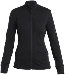 icebreaker Women Merino 260 Quantum IV LS Zip női funkcionális pulóver L / fekete/szürke
