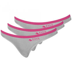 Zulu Bambus 210 Comfort 3-pack női tanga L / szürke/lila
