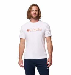 Columbia CSC Basic Logo Tee férfi póló XL / fehér/narancssárga