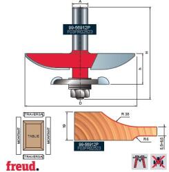  99- Maró deszkákhoz, konvex profil, mindkét oldal marásához, CMS bevonattal ellátott Z=2, szárral és alsó másolócsapággyal, DIM 89 -