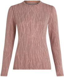 Icebreaker Women Merino 260 Tech Vertex LS Crewe Delta Lines AOP női funkcionális felső M / barna