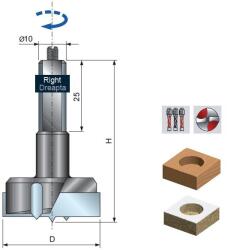  PC04MD Precíziós fúrószár CMS bevonattal nagy lyukakhoz, DIM 50 - PC04MD 503