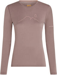 Icebreaker Women Merino 200 Oasis LS Crewe Rainer Ridge női funkcionális felső M / rózsaszín