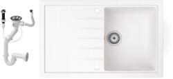 NERO Gránit Mosogató NERO Eris + Dugókiemelő (fehér)